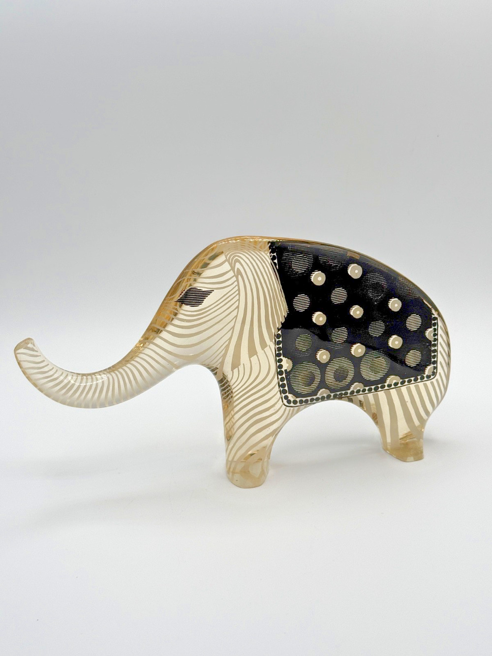 Abraham Palatnik Lucite Elephant Sculpture 10" Op Art Brazil MCM Vintage